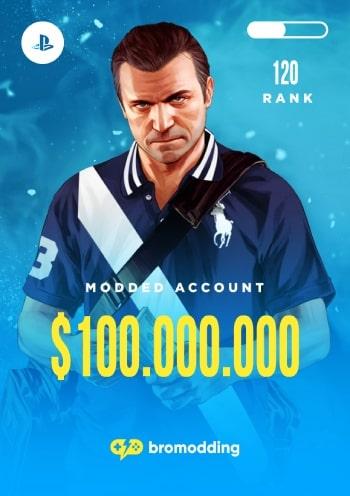GTA 5 PS4 – PS5 Modded Account ($100 Million)